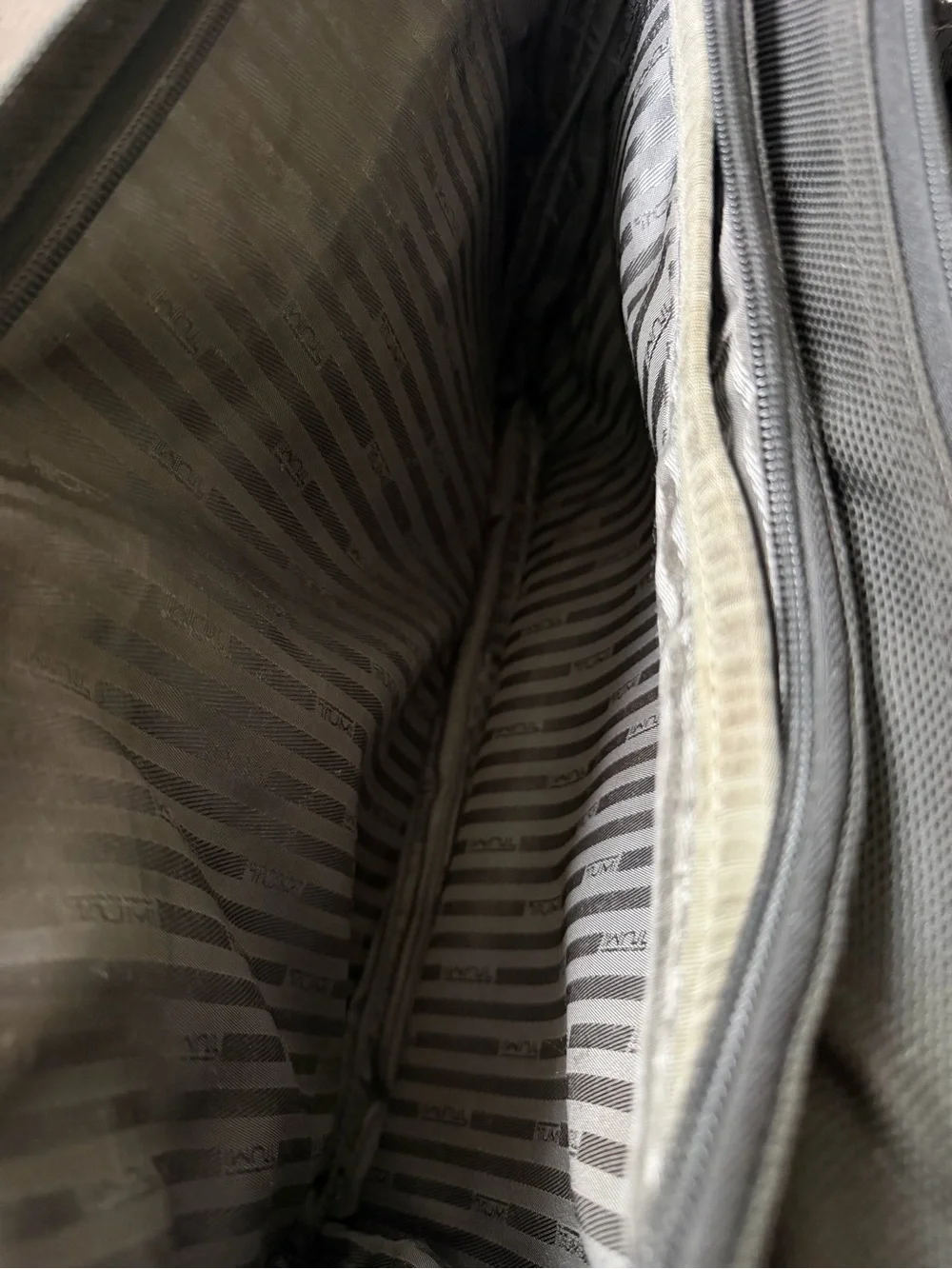 Tumi Large Black Canvas Travel Business Briefcase Lap Top Tote Bag